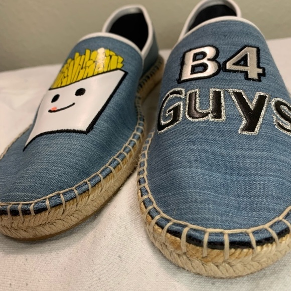 Circus by Sam Edelman Leni "Fries B4 Guys" Blue Espadrille Flats - Size 8.5 - Picture 3 of 7